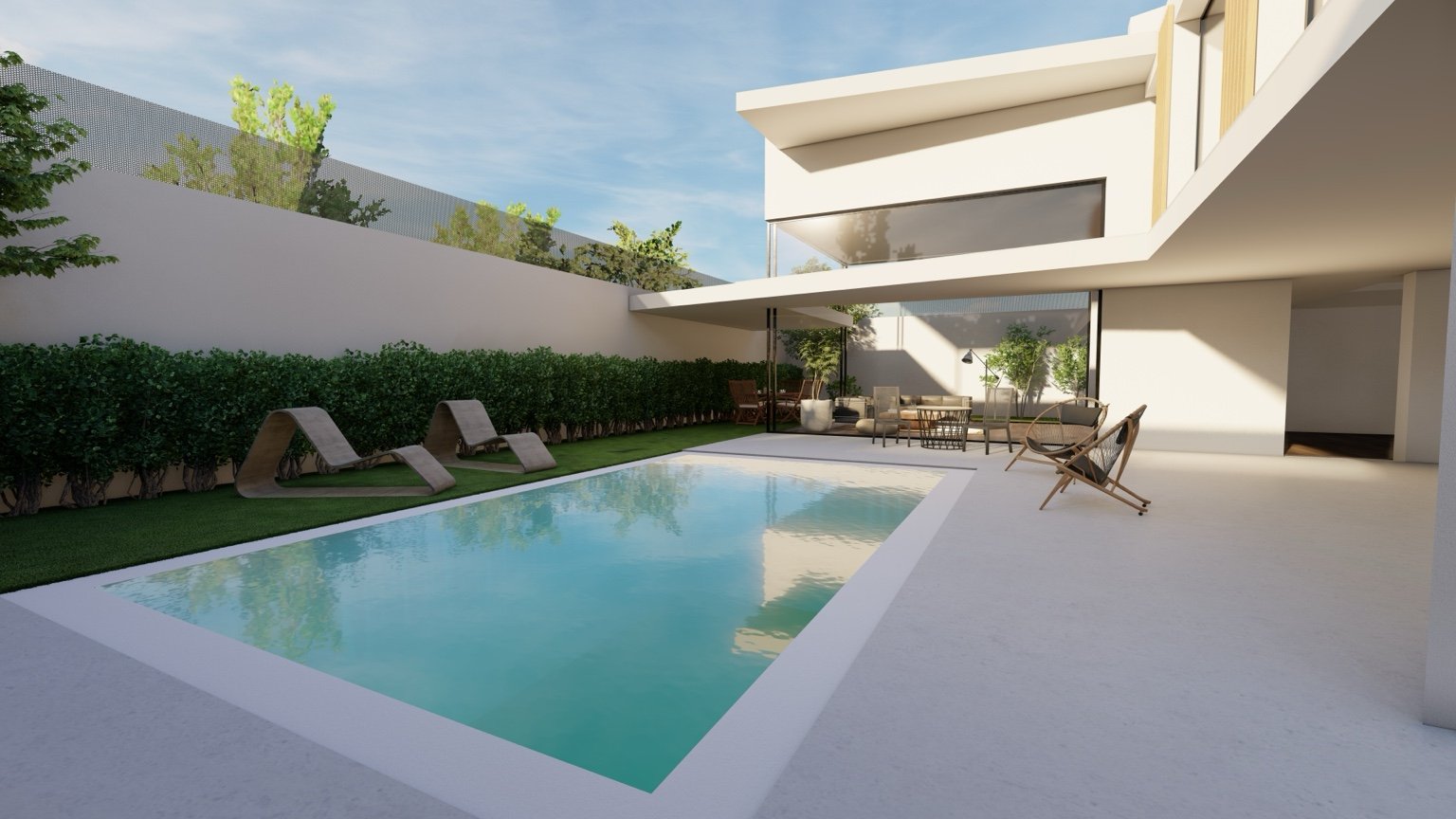 Ambiente exterior al atardecer